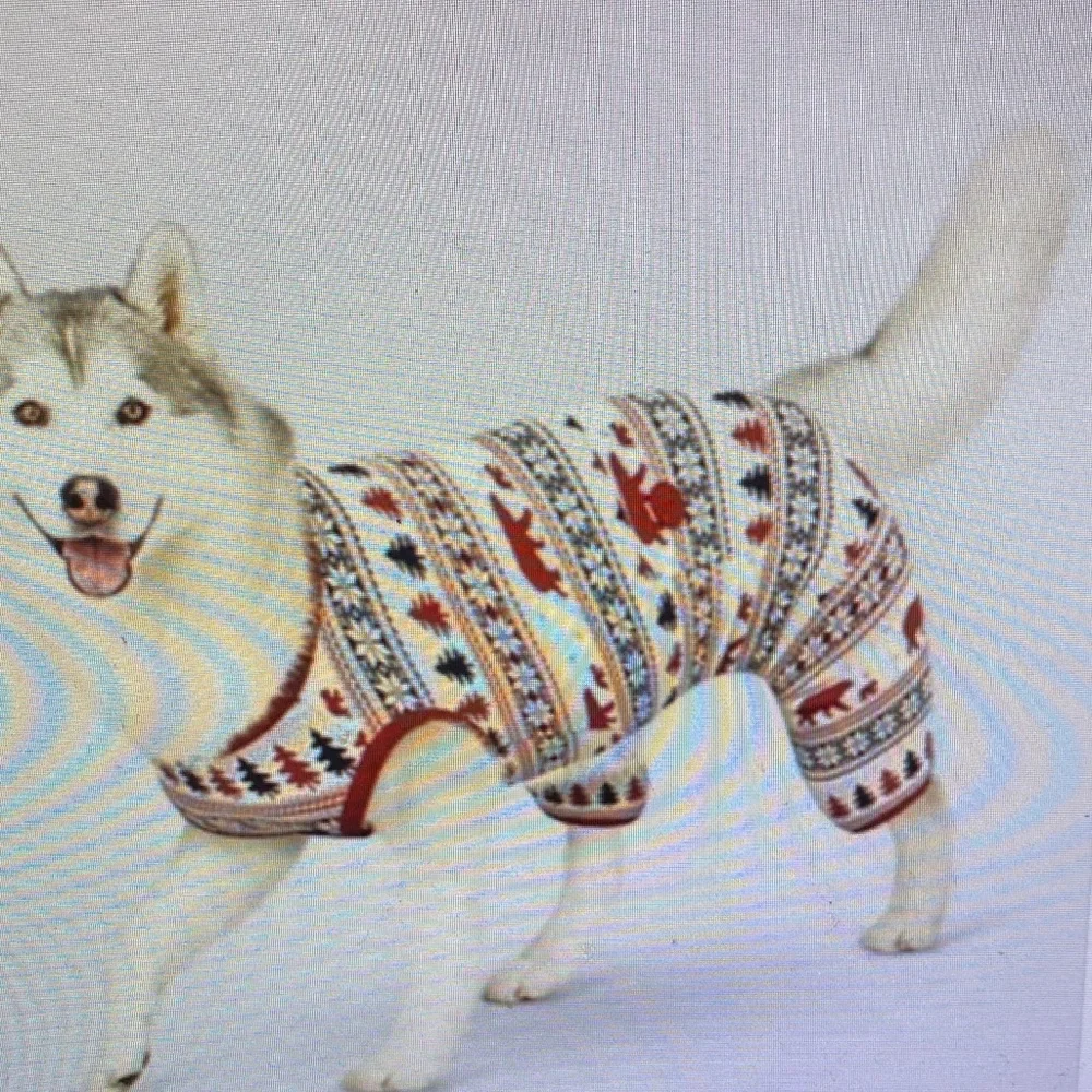 Cozy Red & White Nordic Dog Onesie - Brand: